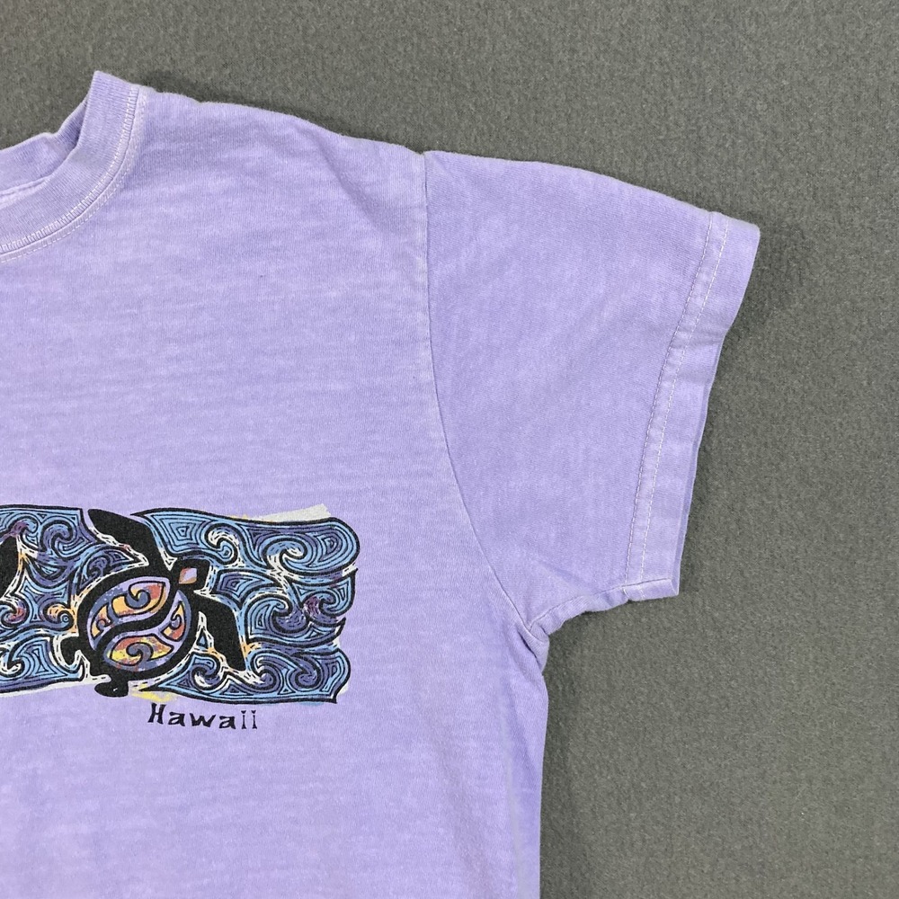 Vintage Crazy Shirts Womens M Honu Turtle T-Shirt Purple Lavender Dyed Graphic - Picture 3 of 16